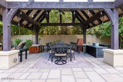 view of patio with a gazebo