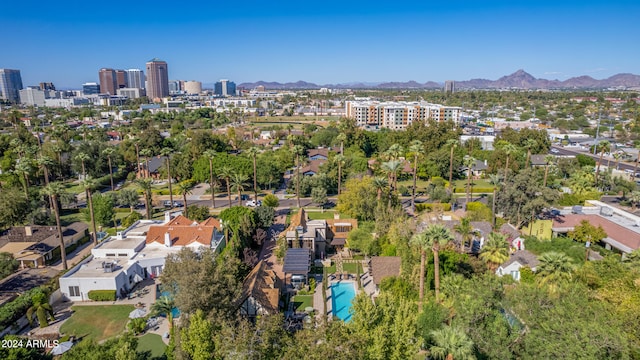 aerial view featuring a mountain view