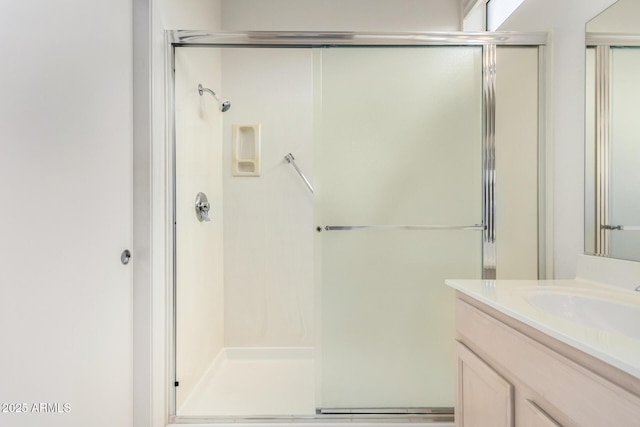 14609 W Black Gold Ln, Sun City West, AZ 85375 - bathroom featuring a stall shower and vanity