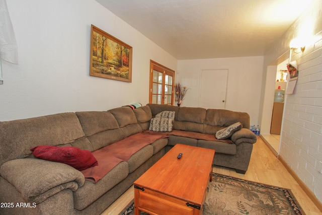 living room with light wood finished floors