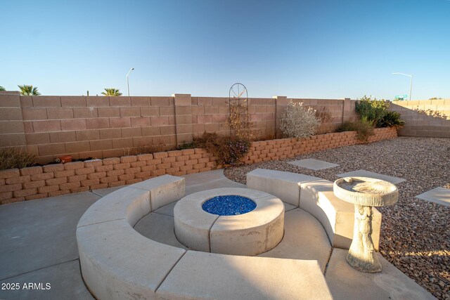 view of patio / terrace featuring a fenced backyard