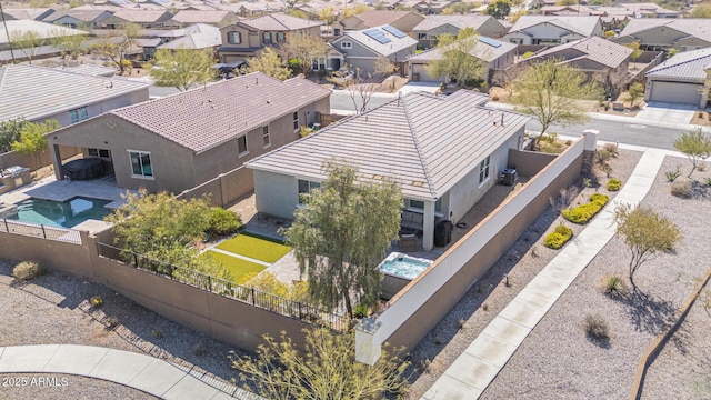 aerial view featuring a residential view