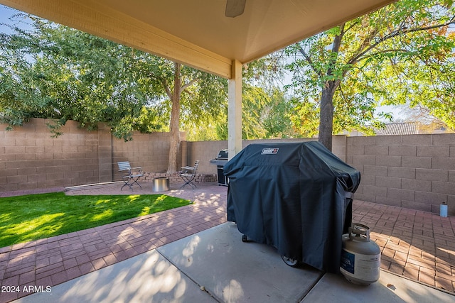 view of patio / terrace with grilling area