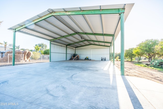 17824 E Chestnut Dr, Queen Creek, AZ 85142 - garage with a detached carport, concrete driveway, and fence