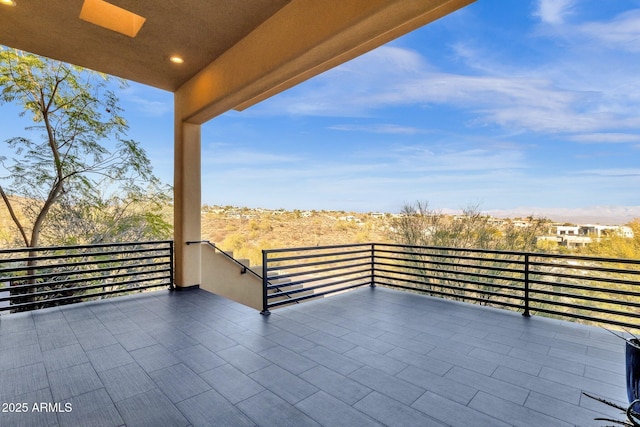 view of patio / terrace featuring a balcony