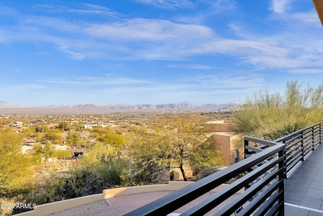 balcony with a mountain view