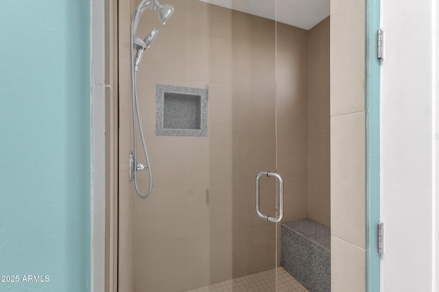 bathroom with walk in shower