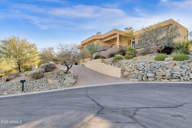 view of pueblo-style home