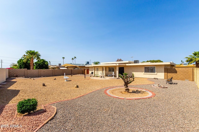 11109 W Granada Dr, Sun City, AZ 85373 - exterior space featuring a fenced backyard, stucco siding, and a patio
