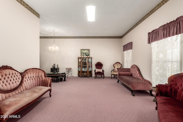 11109 W Granada Dr, Sun City, AZ 85373 - sitting room featuring a notable chandelier and carpet