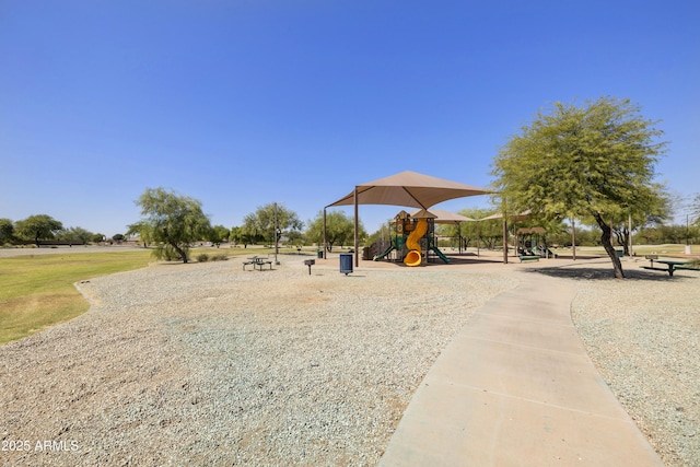 view of home's community featuring a playground