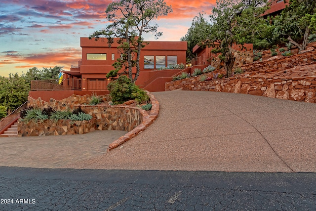 view of adobe home