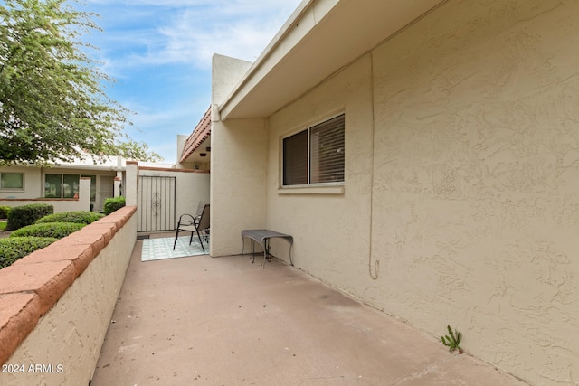 view of home's exterior featuring a patio