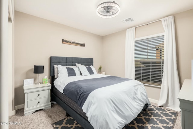 view of carpeted bedroom