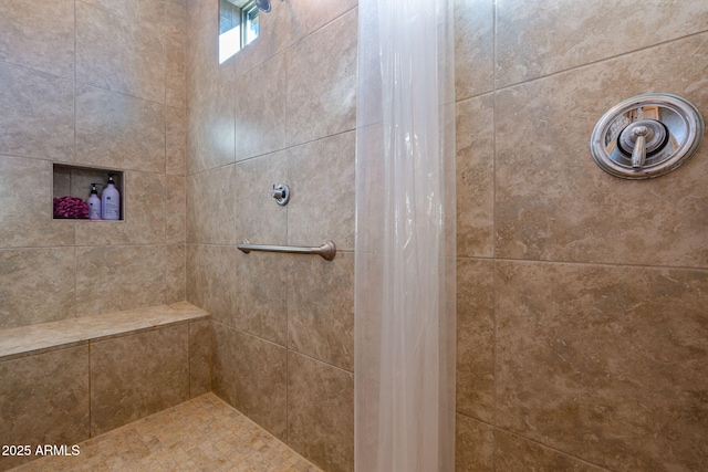 bathroom with walk in shower