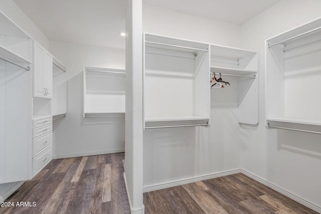9645 E Theia Dr, Mesa, AZ 85212 - walk in closet featuring dark wood-type flooring