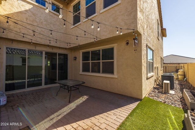 9645 E Theia Dr, Mesa, AZ 85212 - wooden terrace featuring a patio area, fence, and cooling unit