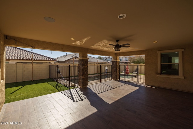9645 E Theia Dr, Mesa, AZ 85212 - view of patio featuring a ceiling fan