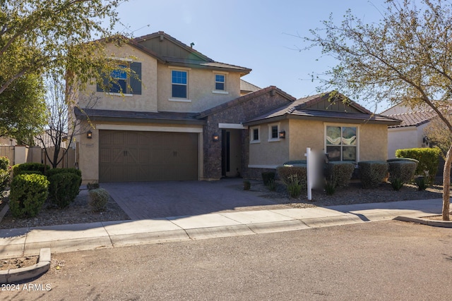 view of front of home featuring a garage