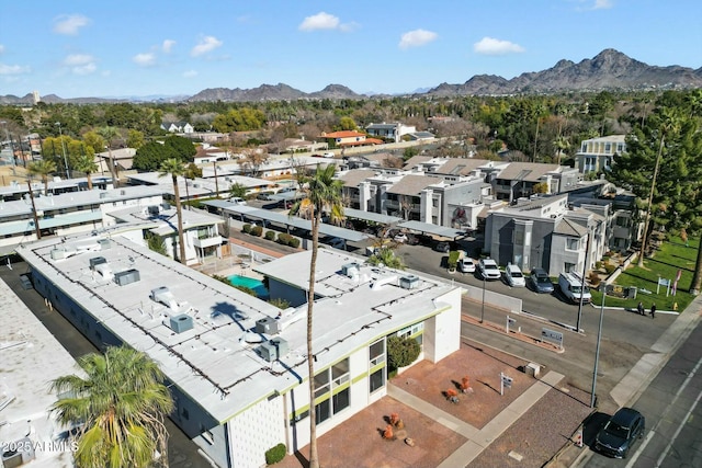 bird's eye view featuring a mountain view