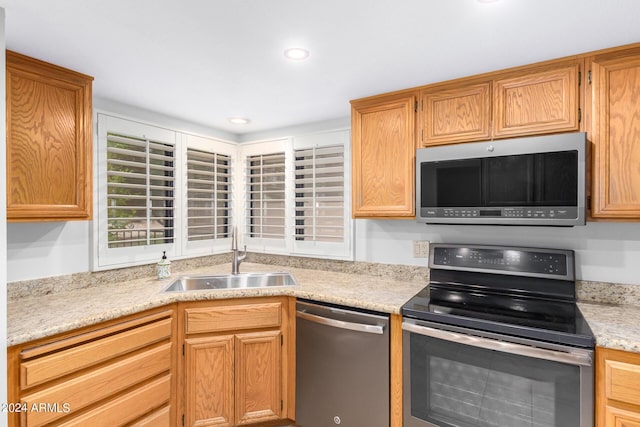 kitchen with stainless steel appliances and sink