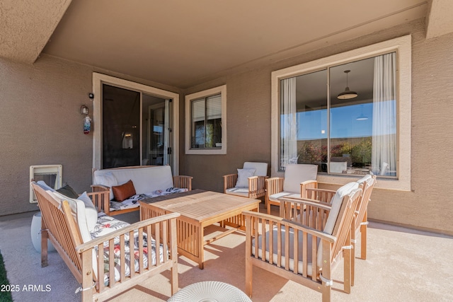 view of patio / terrace with an outdoor hangout area