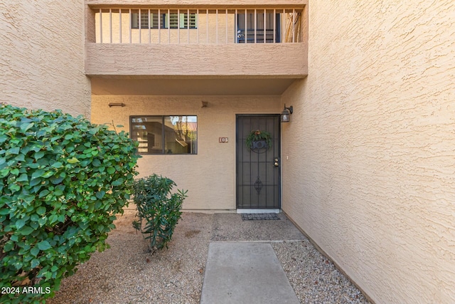 view of doorway to property