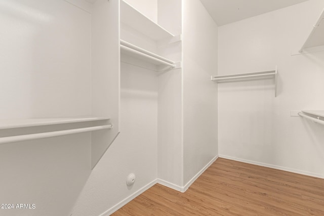 spacious closet with hardwood / wood-style floors