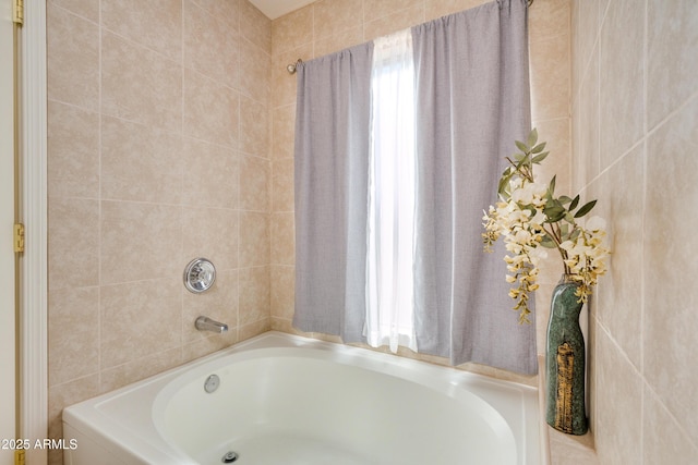 bathroom with a bathing tub