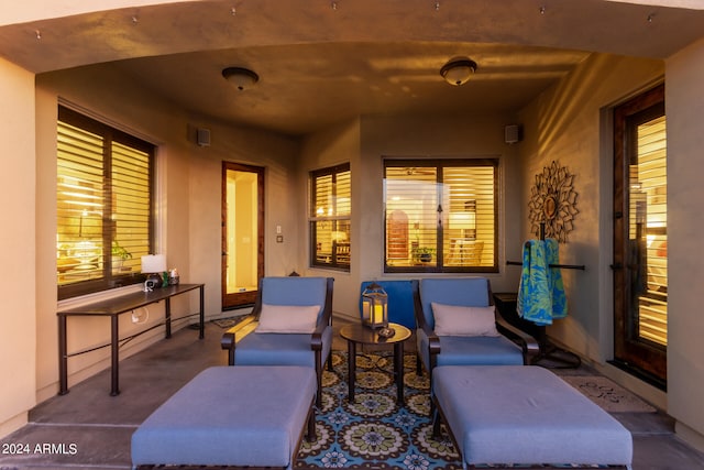 view of patio with an outdoor hangout area