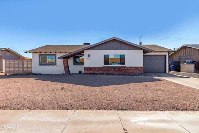 ranch-style house with a garage