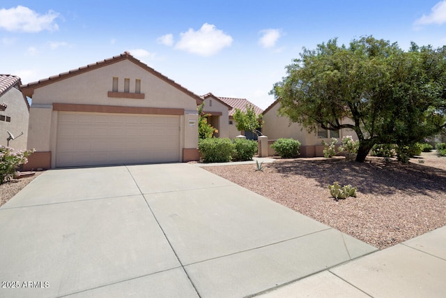 20007 N Siesta Rock Dr, Surprise, AZ 85374 - view of front facade featuring stucco siding, driveway, and a tile roof