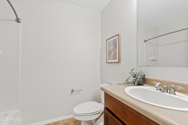 973 E Kelsi Ave, San Tan Valley, AZ 85140 - bathroom with vanity, toilet, washtub / shower combination, and tile patterned floors