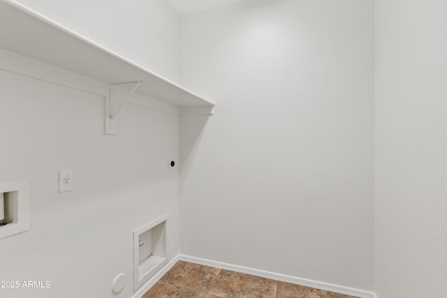 973 E Kelsi Ave, San Tan Valley, AZ 85140 - laundry area featuring electric dryer hookup, baseboards, and washer hookup