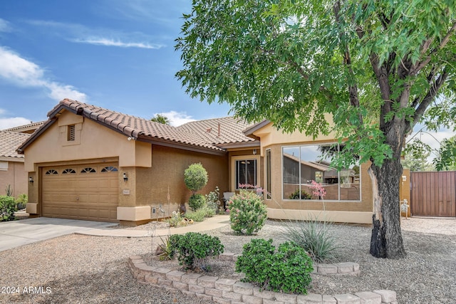 view of front of house featuring a garage