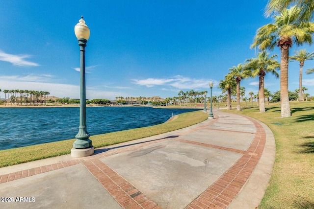 view of water feature