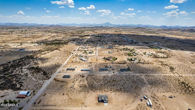 bird's eye view with a mountain view