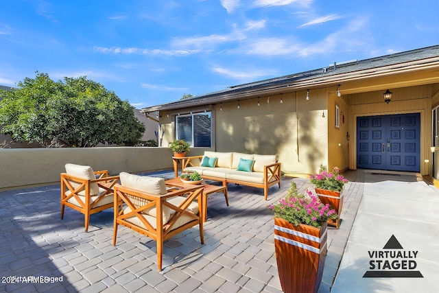 view of patio / terrace with an outdoor living space