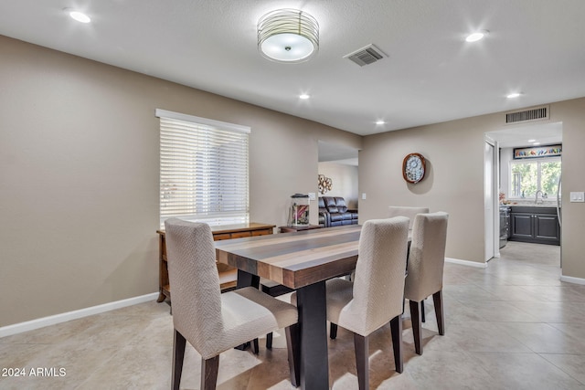 dining area with sink