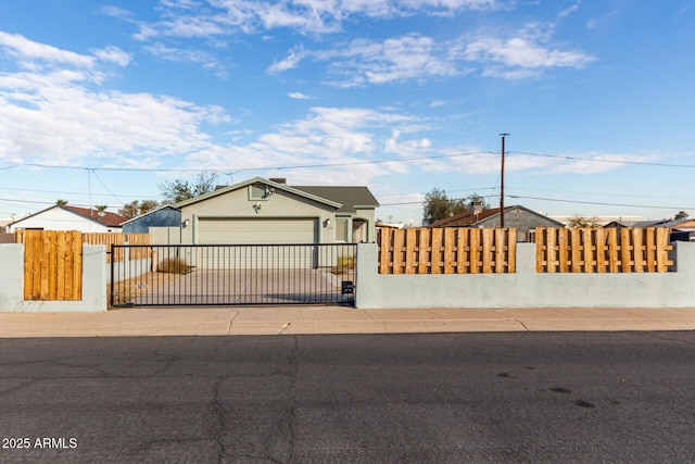 view of front facade featuring a garage