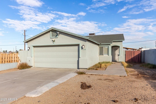 ranch-style house with a garage