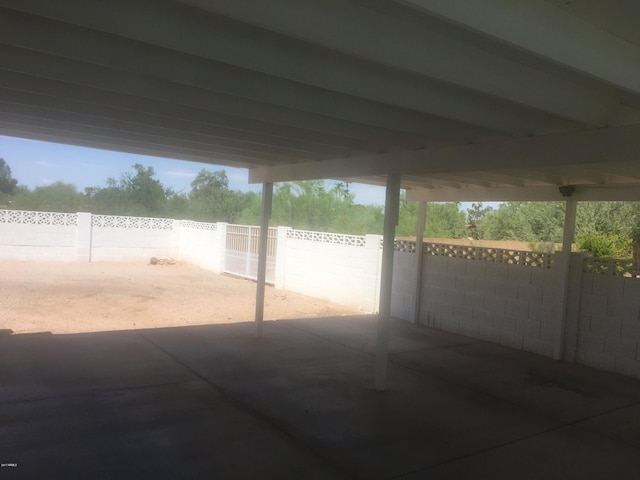 view of patio with fence