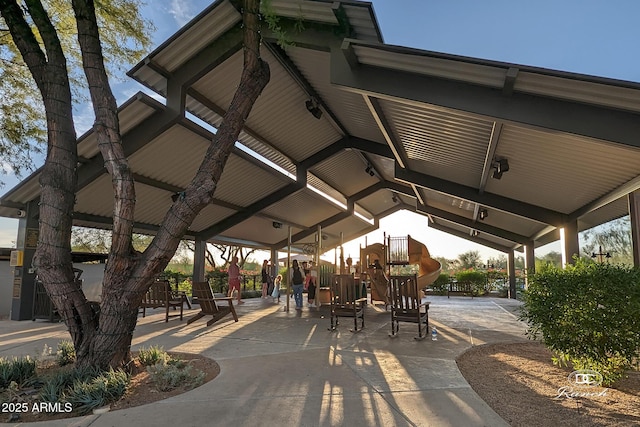 view of home's community featuring playground community
