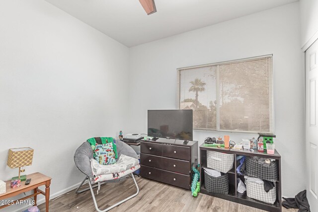 interior space with wood finished floors