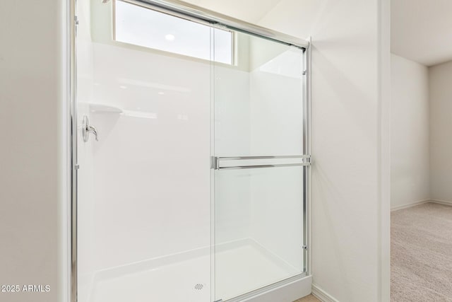 bathroom with walk in shower