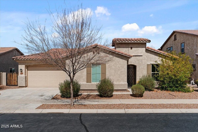 19372 E Timberline Rd, Queen Creek, AZ 85142 - mediterranean / spanish house featuring stucco siding, driveway, and a tile roof