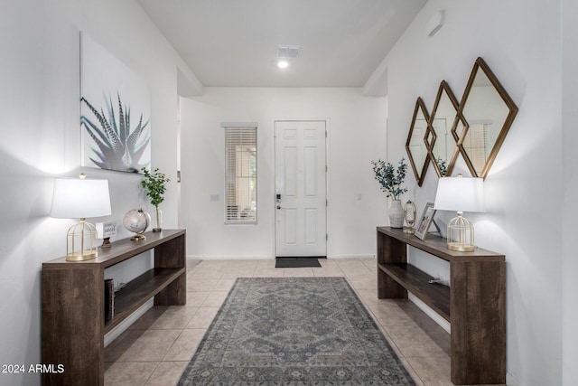 view of tiled entrance foyer