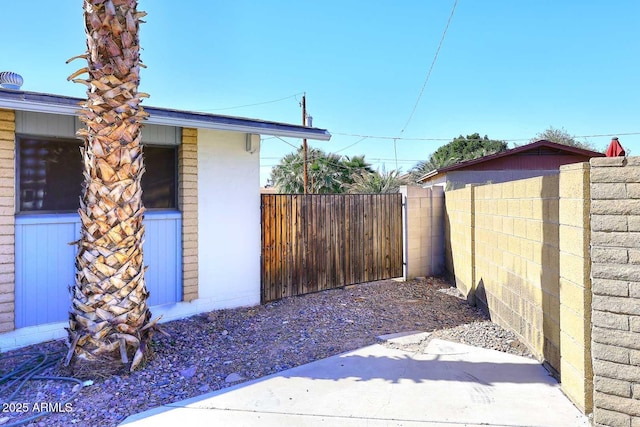 exterior space featuring fence