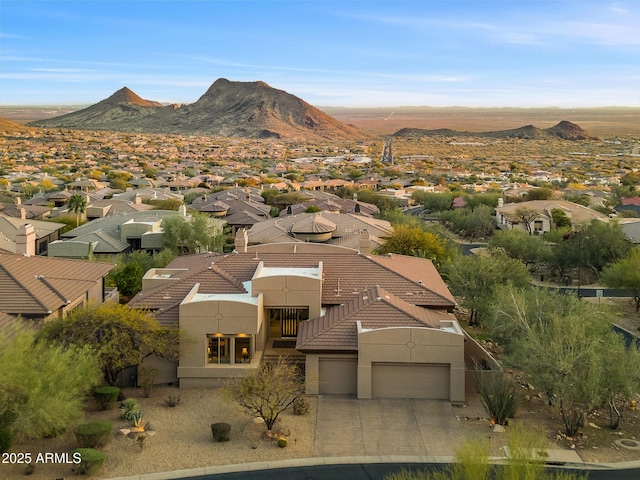 13621 E Aster Dr, Scottsdale, AZ 85259 - drone / aerial view with a residential view and a mountain view