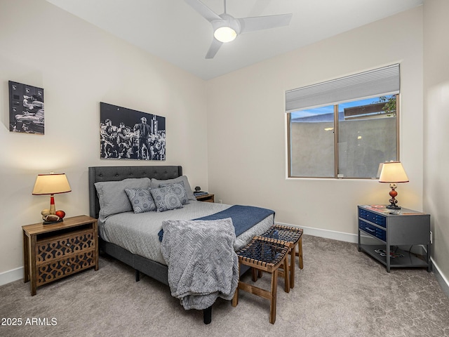 13621 E Aster Dr, Scottsdale, AZ 85259 - carpeted bedroom featuring baseboards and a ceiling fan